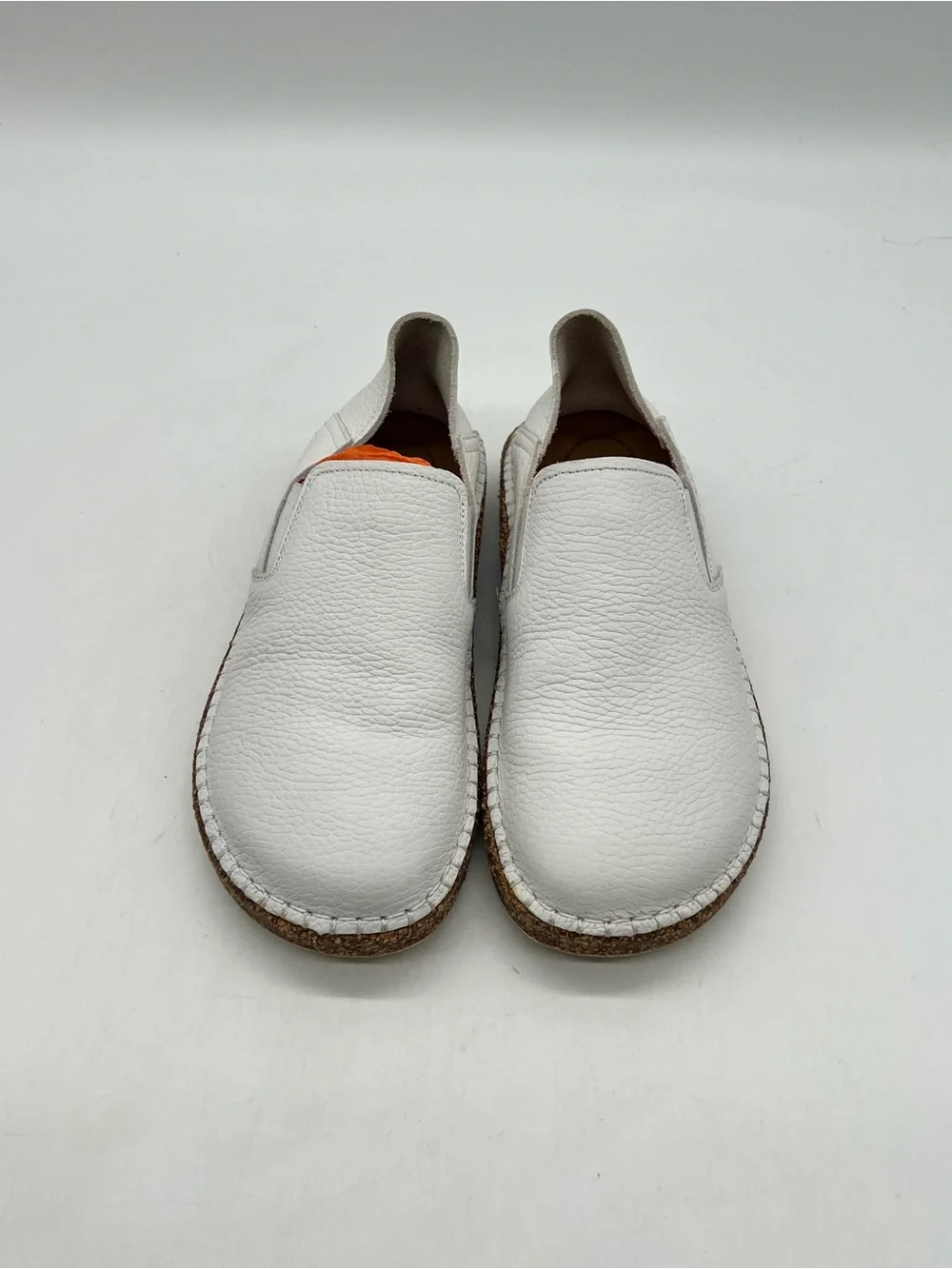 Birkenstock Callan Women’s Sz 6 N White Leather Slip On Casual Comfort Shoes